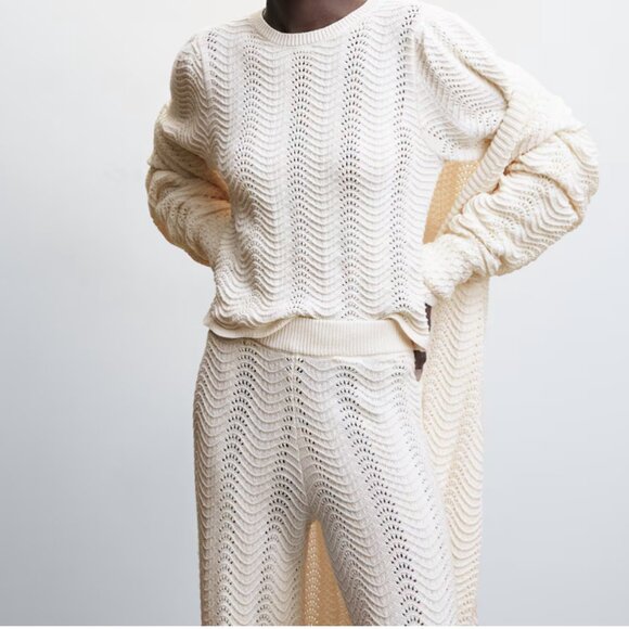 ***NWT***. RIPPLE STITCH KNIT SUMMER TROUSERS PANTS S-4/6 - Picture 3 of 8